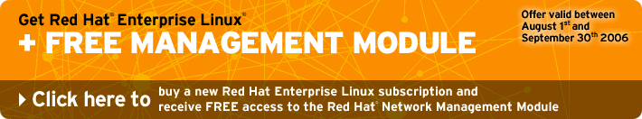 Get Red Hat Enterprise Linux + FREE MANAGEMENT MODULE.